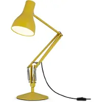 Anglepoise LED skrivbordslampa Type 75, Gul / orange, Arbetsrum / kontor, Aluminium / grå / zink, Industriell design, LED-bordslampa