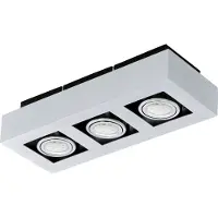 Eglo Loke 1 - Takspotlight - LED-glödlampa x 3 - GU10 - totalt: 15 W (motsvarande 105 W) - klass A+ - varmt vitt ljus - 3000 K - svart, krom