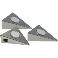 Heitronic GENUA LED-belysning infälld Set 3 st LED LED fast installerad 6 W Varmvit Rostfritt stål