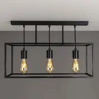 MORETTI Luce Taklampa Cubic³, dimbar, Svart, Vardagsrum / matsal, Mässing, Taklampa