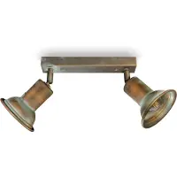 MORETTI Luce Taklampa Genziana, dimbar, Brun / mässing, Vardagsrum / matsal, Mässing, Antik, Taklampa
