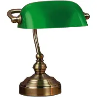 Markslöjd Skrivbordslampa Bankers, Brun / mässing, Vardagsrum / matsal, Glas, Antik, Bordslampa