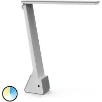 MAUL LED skrivbordslampa MAULrubia, dimbar, Aluminium / grå / zink, Arbetsrum / kontor, Aluminium / grå / zink, Modern, LED-bordslampa