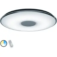 TRIO Lighting LED taklampa Tokyo, dimbar, Svart, Vardagsrum / matsal, Syntetmaterial, Modern, LED-taklampa