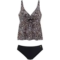 LASCANA Tankini brun / svart / vit