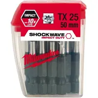 Milwaukee Impulsvridmunstycke 4932430882; TX25; 50 mm; 10 st.