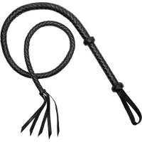 Rimba Tjurpiska av Konstläder 155 cm - Svart - Svart