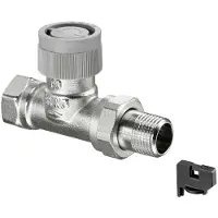 Oventrop AQ DN15, LL. Flödesområde 10–170 l/h. Max. differenstryck 1,5 bar, max. arbetstryck 10 bar.