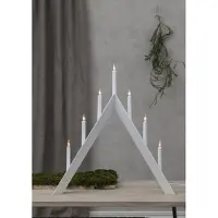 Star Trading Ljusstake Arrow | 7-arm | trä | vit []