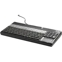 HP POS Keyboard with Magnetic Stripe Reader - Tangentbord - USB - QWERTY - karbonit - för Engage Flex Mini Retail System Engage One MX12 RP9 G1 Retail System