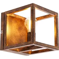 QAZQA Industriell vägglampa rostbrun - Cage