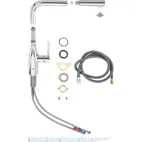 GROHE Essence, utdragbar, krom, metall, dörrhandtag, enkel, 1/2