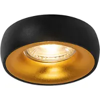 QAZQA Design infälld spotlight svart med guldinsida - Mooning