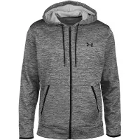 Under Armour Långärmad Zip Up Grå Mens Fleece Hooded Track Jacket 1357110 014