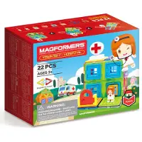 Magformers Magnetiska byggklossar City - Hospital, 22 delar