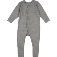 Hust and Claire Onesie - Mulle - Bambu - Grå Melange - - 1 år (80) - Onesie