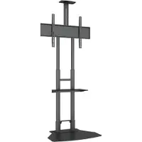 Multibrackets M Public Floorbase Basic 180 incl shelf & cameraholder - Vagn - för videokonferenssystem - svart - skärmstorlek: 55-80 - golvstående, monterbar på golvstativ