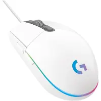 Logitech Gaming Mouse G203 LIGHTSYNC - Mus - optisk - 6 knappar - kabelansluten - USB - vit