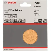 Bosch slippapper C470, 115 mm, 40 korn, 10 st.