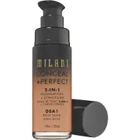 Milani Cosmetic Conceal + Perfect 2-In-1 Fondation + Concealer Flytande foundation 30 ml Nr. 08A1 - Rich Sand