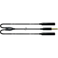 Cordial CFY 0,3 PGG Audio Y-kabel [1x Teleplugg 6.35 mm - 2x Telejack 6.35 mm] 30.00 cm Svart
