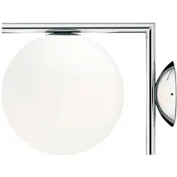 Flos Design vägglampa IC C/W1, dimbar, Förkromad / silver, Vardagsrum / matsal, Metall, Design, Vägglampa, vägglampa inomhus
