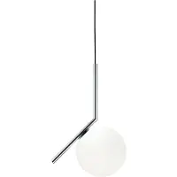 Flos Design pendellampa IC S1, dimbar, Förkromad / silver, Vardagsrum / matsal, Glas, Design, Pendellampa