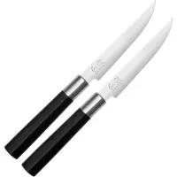Kai Wasabi Black steak knife set, 2-piece, 67S-400
