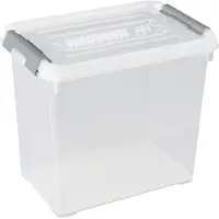 Curver 243859 Förvaringslåda HANDY stapelbar (L x B x H) 294 x 194 x 254 mm Transparent, Silver 1 st