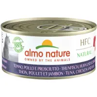 Almo Nature HFC Natural med tonfisk, kyckling & skinka våtfoder katt (150 g)