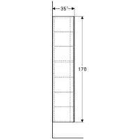 Geberit Högskåp Xeno² 1 dörr + innerspegel greige
