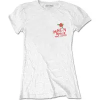 Ginza.se Guns N Roses: Guns N' Roses Ladies T-Shirt/Lies, Lies, Lies (White) (Back Print) (Small)