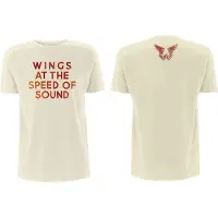 Ginza.se Paul McCartney: Unisex T-Shirt/Wings At The Speed Of Sound (Sand) (Back Print) (X-Large)