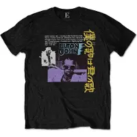 Ginza.se Elton John: Unisex T-Shirt/Japanese Single (Black) (Large)