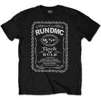 Ginza.se Run DMC: Unisex T-Shirt/Rock N' Rule Whiskey Label (Black) (Medium)