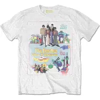 Ginza.se The Beatles: Unisex T-Shirt/Yellow Submarine Vintage Movie Poster (White) (X-Large)