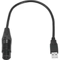 Eurolite 51860118, XLR, Kvinna, USB, Man, 0,4 m, Svart