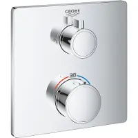 GROHE Grohtherm frontplatta till Smartbox fyrkantigt huvud och handdusch
