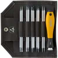 Wiha 31499 Utbytbara blad set 11 delar Spår, Stjärnspår Phillips, Inner-TORX, Inner-sexkantig ESD