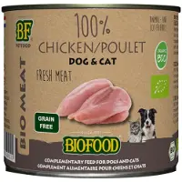 Biofood BF Petfood Organic 100% kyckling våtfoder hund och katt (200 g)