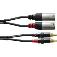 Cordial CFU 1,5 MC Audio Adapterkabel [2x XLR-hankontakt - 2x RCA-hane] 1.50 m Svart