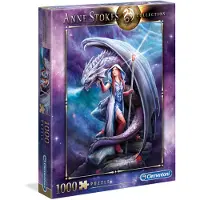 Clementoni - 39525 - Anne Stokes Pussel - Dragon Mage - 1000 Bitar - Tillverkat i Italien