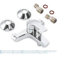GROHE Eurosmart, Badkar och dusch, Hävarm, 1/2, Krom