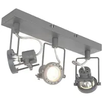 QAZQA Industriell spotlight antracit 3-ljus roterbar och lutbar - Suplux