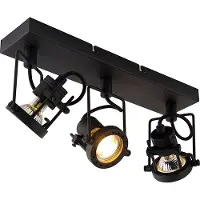 QAZQA Industriell spotlight svart 3-ljus - Suplux