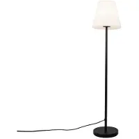 QAZQA Utomhus golvlampa svart med vit skärm 35 cm IP65 - Virginia