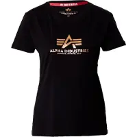 SKECHERS Basic Foil Print Short Sleeve T-shirt Svart S Kvinna