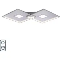 Paul Neuhaus LED taklampa Amara, dimbar, Aluminium / grå / zink, Vardagsrum / matsal, Aluminium / grå / zink, Modern, LED-taklampa