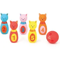Ludi Bowlingset - Katter - 6 Delar - - One Size - Spel
