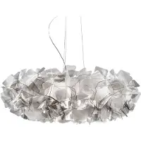 Slamp Taklampa , Clizia, dimbara, Grå, Vardagsrum, Plast, Design